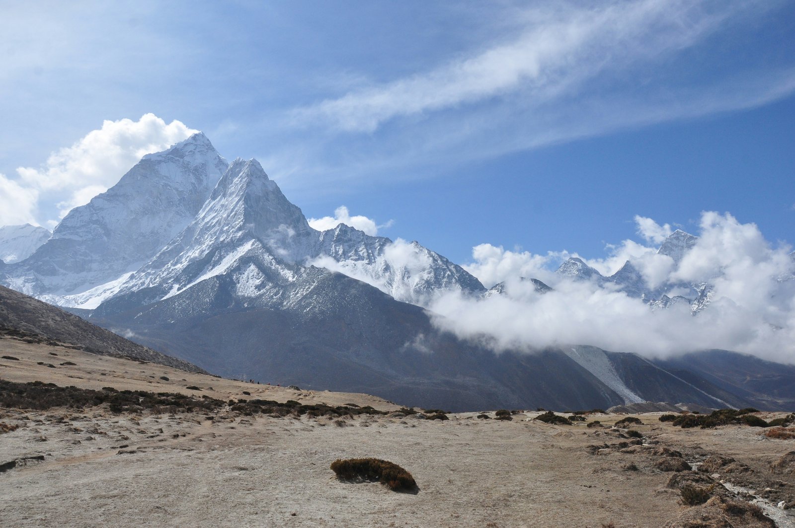 Himalayan mountain peaks near Namche Bazaar