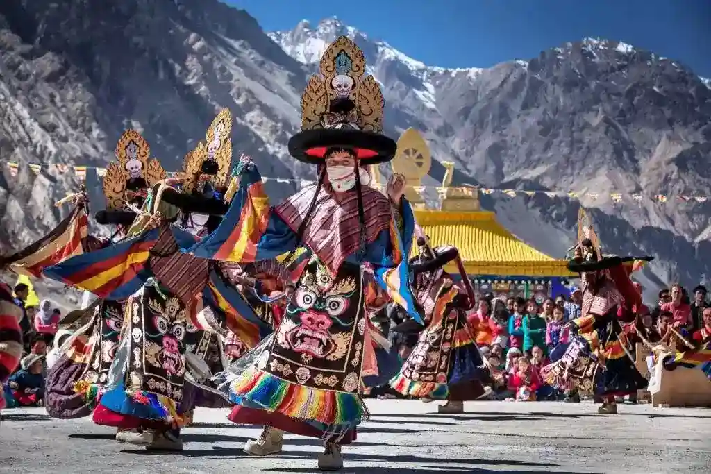 Colorful traditional dance during North East festival