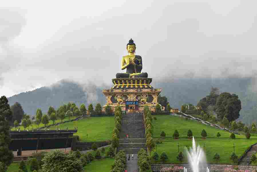 Pelling Glass Skywalk Sikkim - Chenrezig Statue View