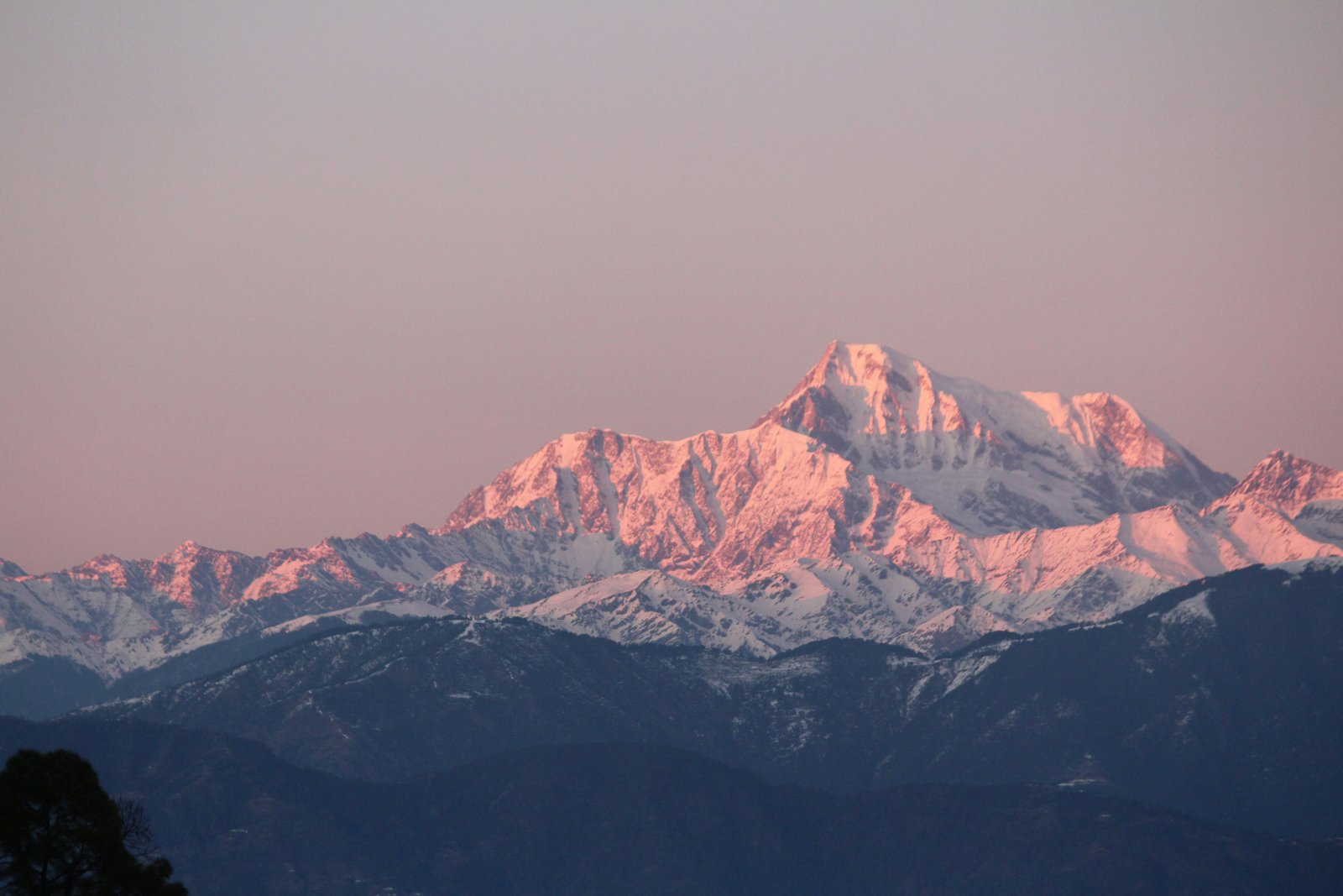Aerial Himalayan landscapes on the way to Nepal
