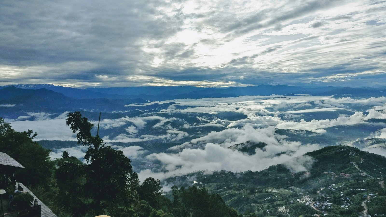 Nagarkot sunrise panoramic view Nepal