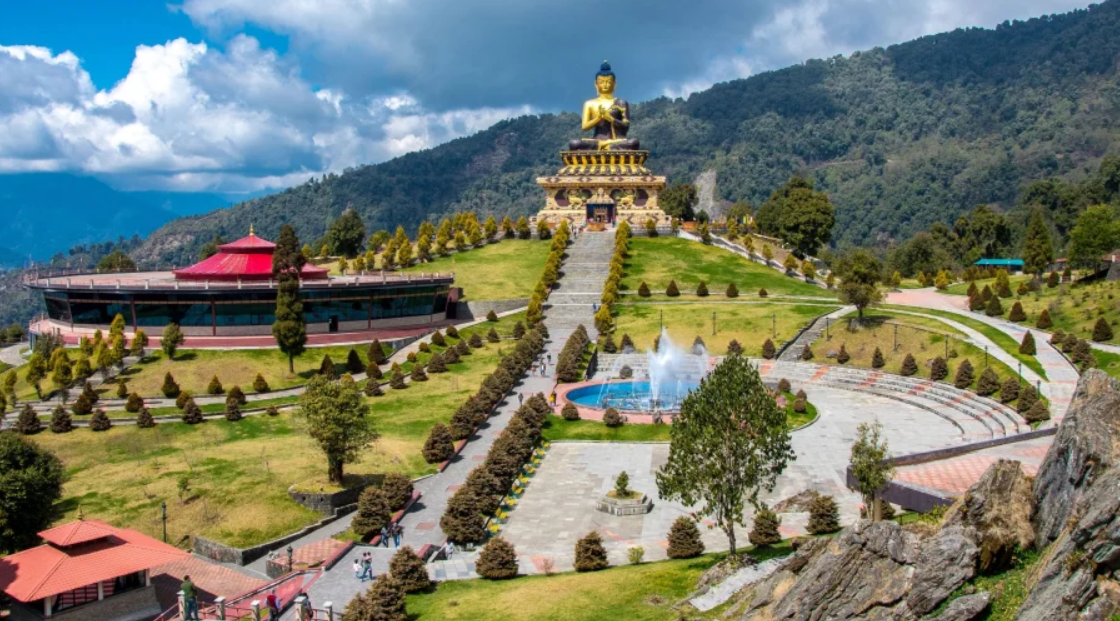 The giant Lord Shiva statue at Chardham Namchi South Sikkim - Siliguri Cab Rental